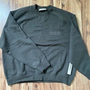 Fear of God Essentials gray crewneck sweatshirt